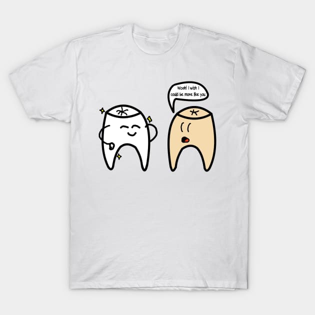 Clean & Dirty Teeth Comic T-Shirt by JacCal Brothers